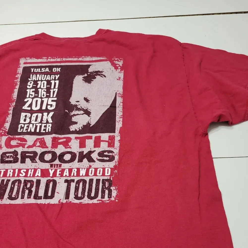 Garth Brooks Trisha Yearwood World Tour Bok Center T-Shirt Men XXL Gildan Cotton
